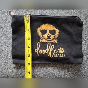 Doodle Mama Black Zipper Pouch